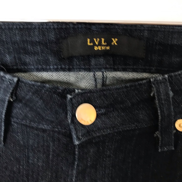 Vintage LVL X Black Denim Gold Sequin Hand Altered Flare Jeans - Picture 3 of 13